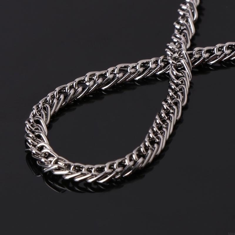 Tie Clip Silver - Metalowy klasyczny łańcuch krawaty srebrne złote