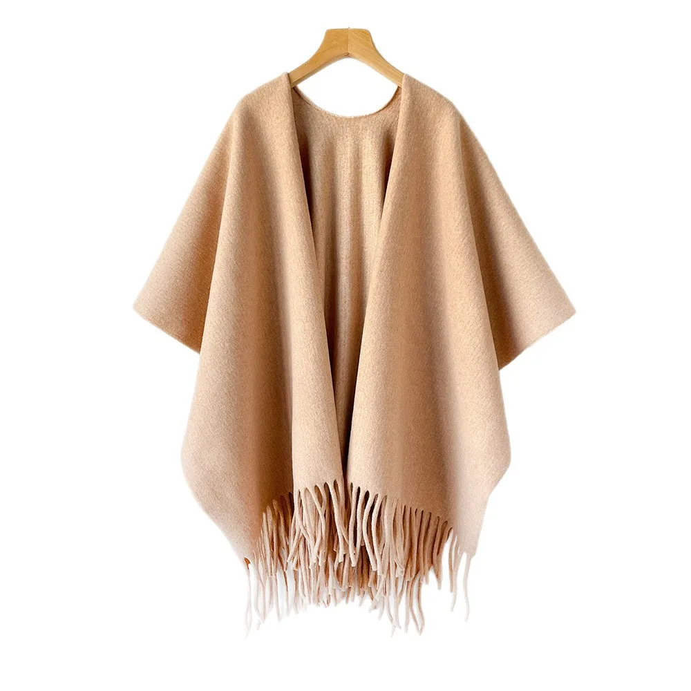 Zimowy szal-peleryna damska, g – Woven Scarf Blanket recenzja i cena