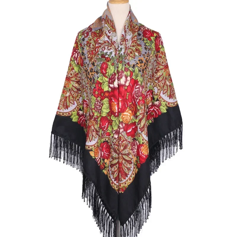 Duża etniczna kwadratowa chust – Woven Scarf Blanket recenzja i cena
