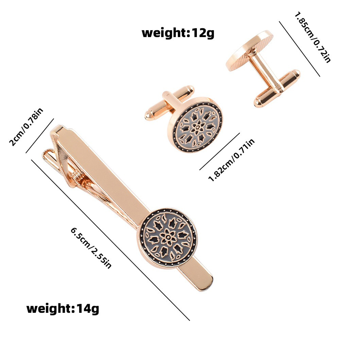 Metalowe, okrągłe, w stylu vin – Tie Bar Set Gift recenzja i cena