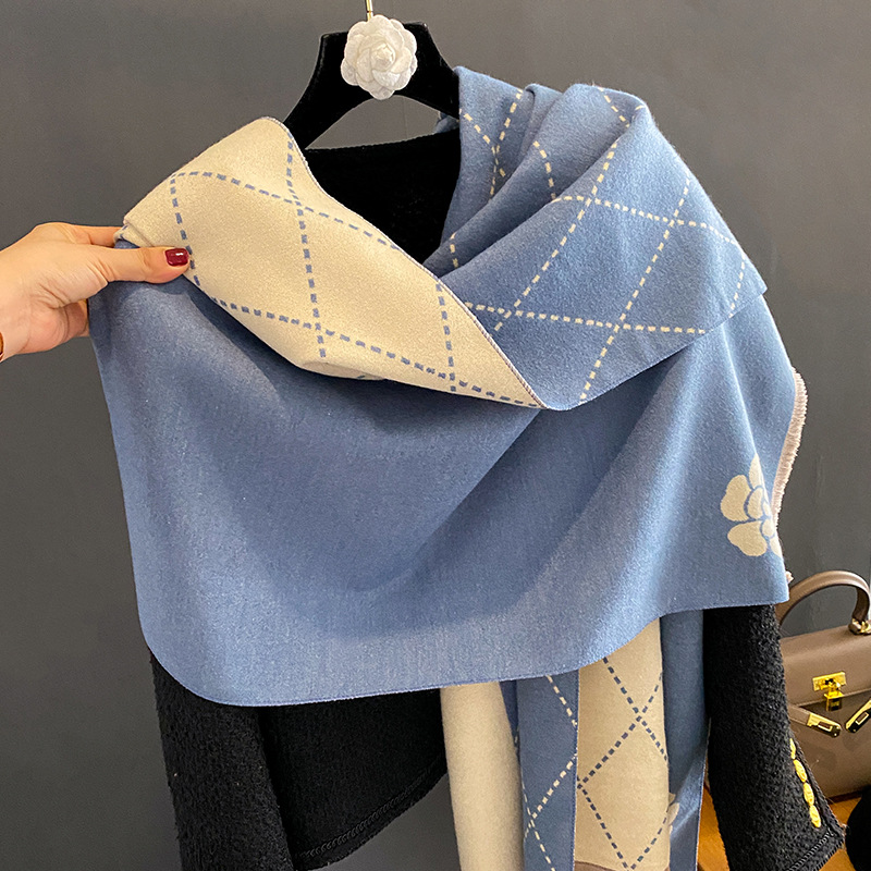 Zimowy szal damski, luksusowy  – Woven Scarf Blanket recenzja i cena