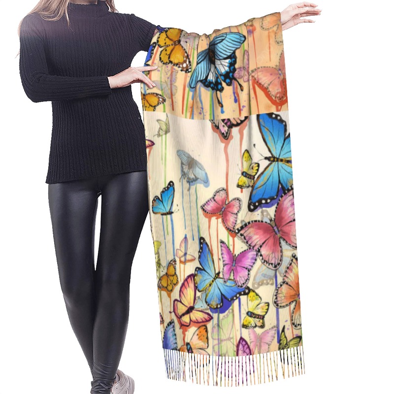 Retro Zimowy Szal Kaszmirowy z – Woven Scarf Blanket recenzja i cena